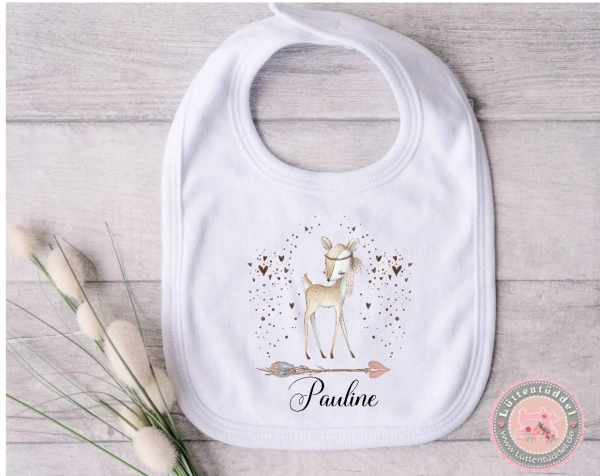 zuckersüßes Babylätzchen Fuchs Indianer  Wunschname Geschenk Geburt Taufe Mitbringsel Lüttentüddel®